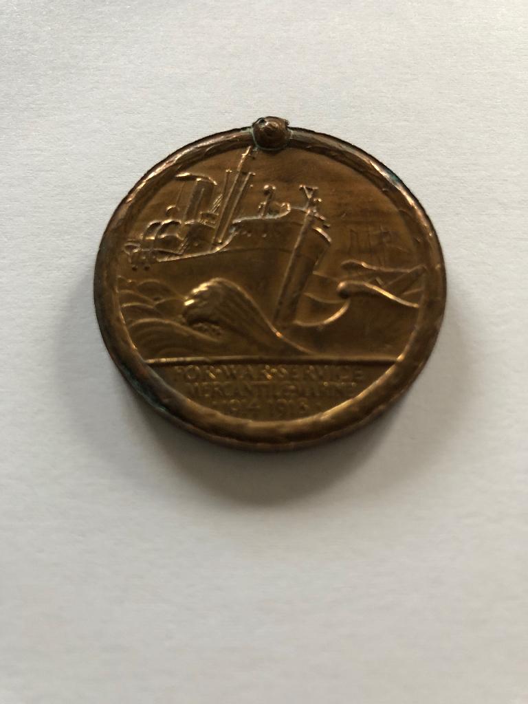 Mercantile marine war medal, Verzamelen, Ophalen, Marine, Lintje, Medaille of Wings