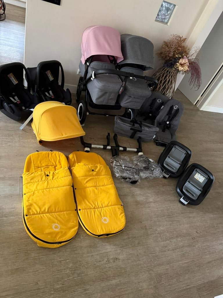 Bugaboo donkey 2/3 kinderwagen met maxi cosi set, Kinderen en Baby's, Tweelingen en Meerlingen, Ophalen, Zo goed als nieuw, Kinderwagen of Buggy