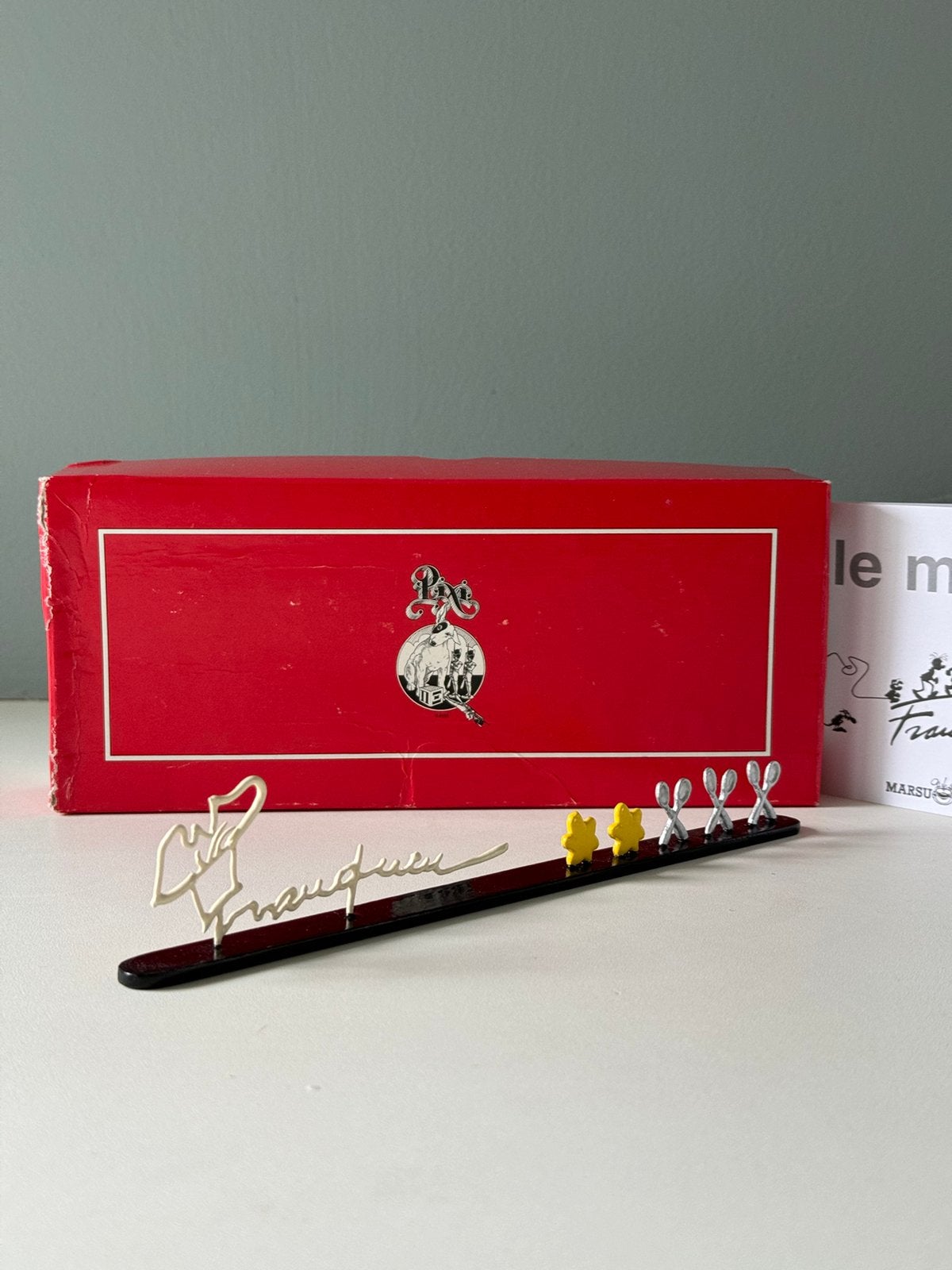 Signature Franquin - koksmuts - pixi, Verzamelen, Ophalen of Verzenden, Guust of Robbedoes, Zo goed als nieuw, Beeldje of Figuurtje