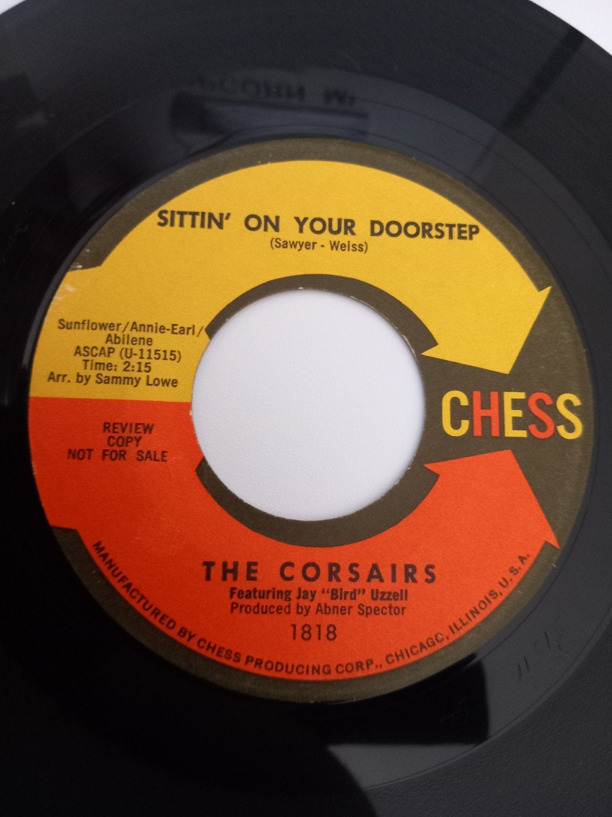 THE CORSAIRS. SITTIN ON YOUR DOORSTEP. R&B USA 45T, R&B