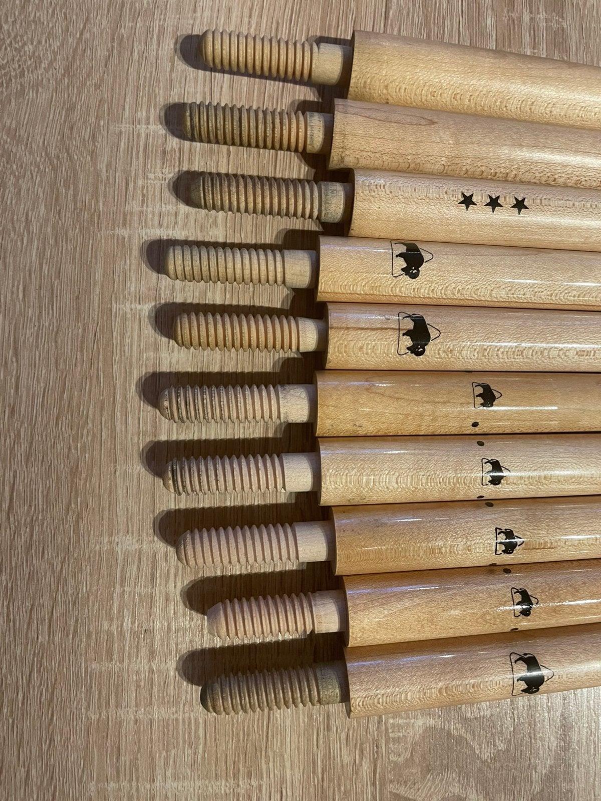11 nieuwe bovenstukken Buffalo *** Adam (wood joint), Ophalen, Zo goed als nieuw