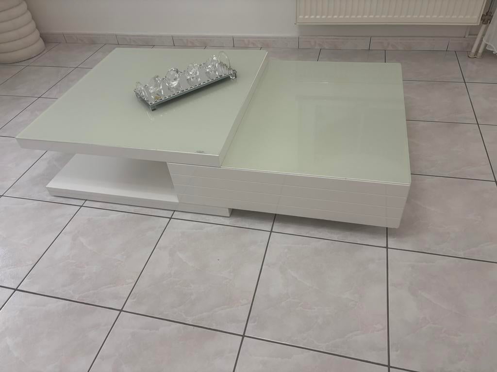 Table basse salon 140 cm 80 cm très bon qualité prix 120 €, 75 cm ou plus, Enlèvement, 50 à 100 cm, Carré