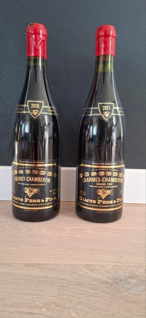 Lot de 2 b. Gevrey-chambertin et Charmes-Chambertin, Collections, Vins, Enlèvement
