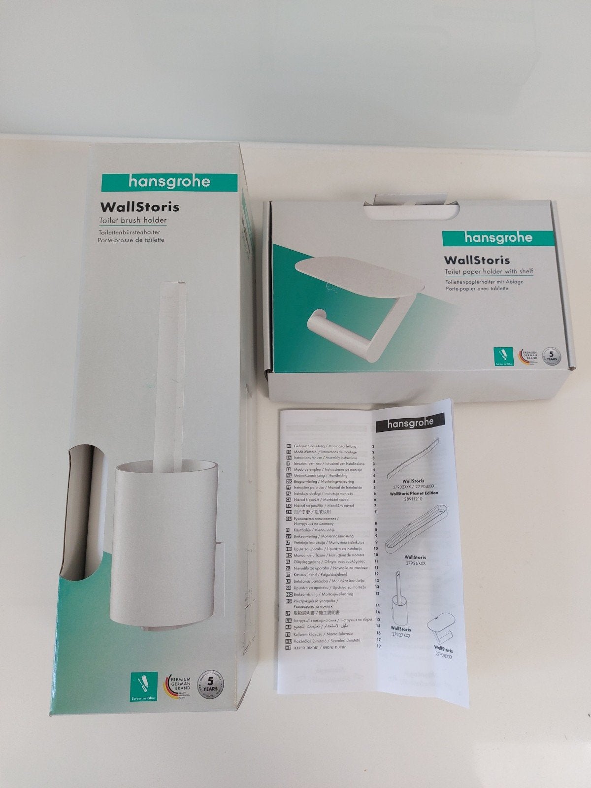Hansgrohe Wallstoris toiletset mat wit, Bricolage & Construction, Systèmes d'alarme, Enlèvement