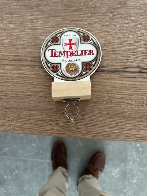 Tempelier tap reclame PVC, Verzamelen, Biermerken, Ophalen of Verzenden, Nieuw, Reclamebord, Plaat of Schild, Overige merken