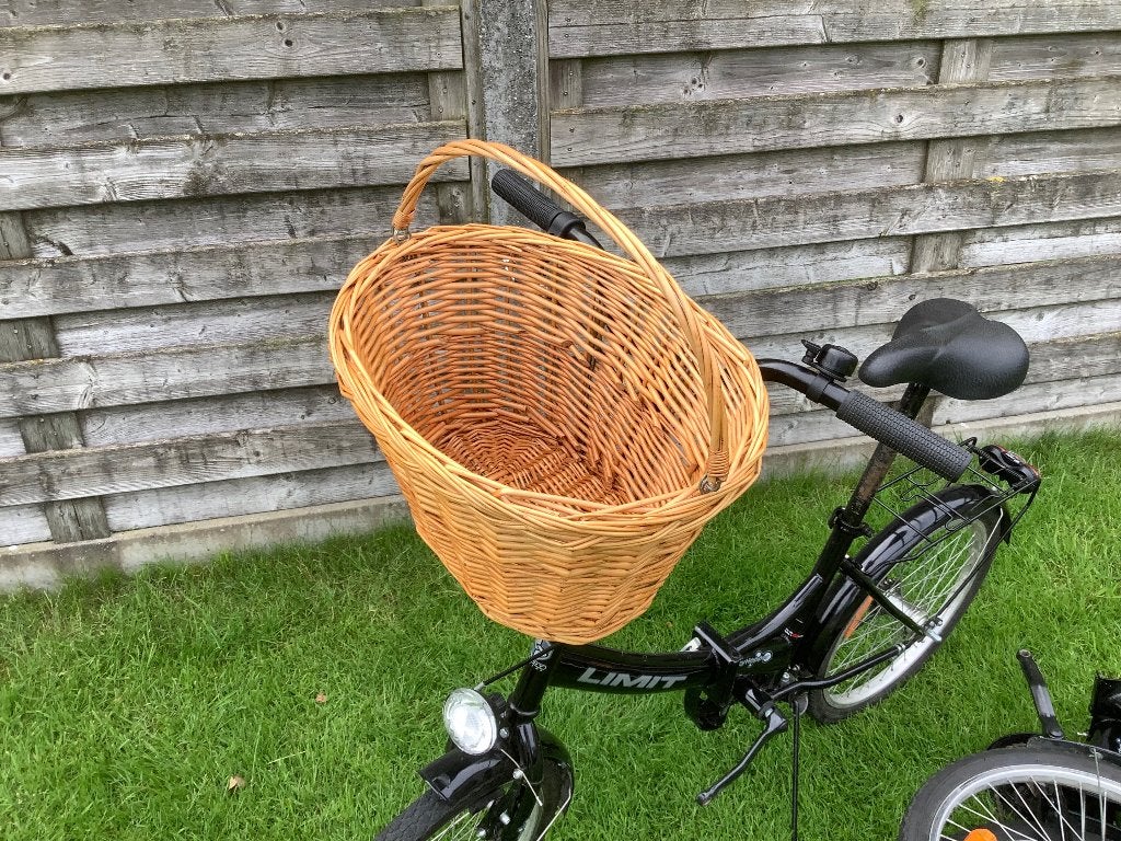 Rieten Fietsmandje, Fietsen en Brommers, Fietsaccessoires | Fietsmanden, Ophalen, Zo goed als nieuw