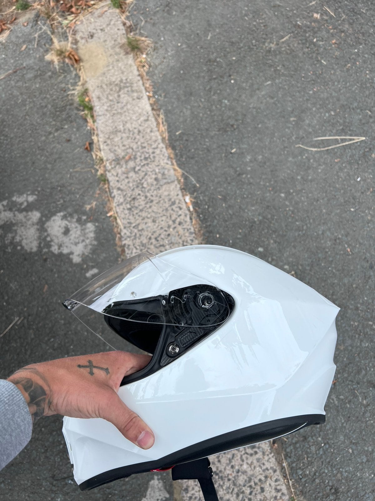 Brommer helm maat ( M ), Fietsen en Brommers, Brommerhelmen, Ophalen, Zo goed als nieuw