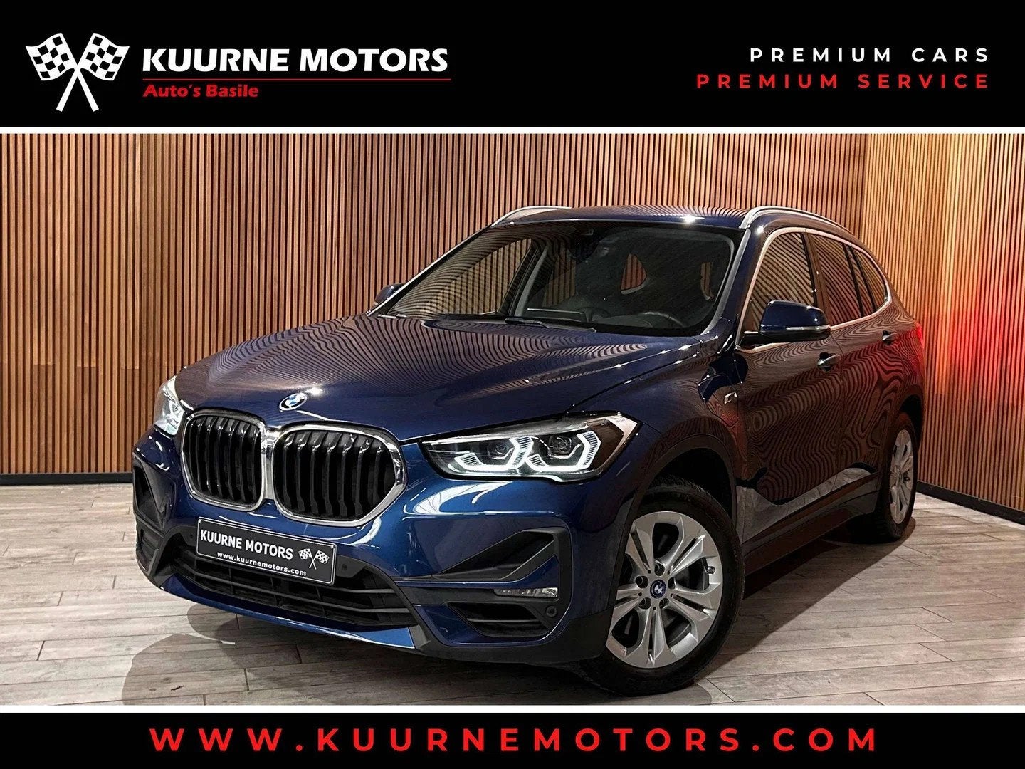 BMW X1 xDrive25e Led/Leder/SportZet/Hud/GpsPro/Pdc/Cam/Keyle, 4 deurs, Gebruikt, Blauw, Leder