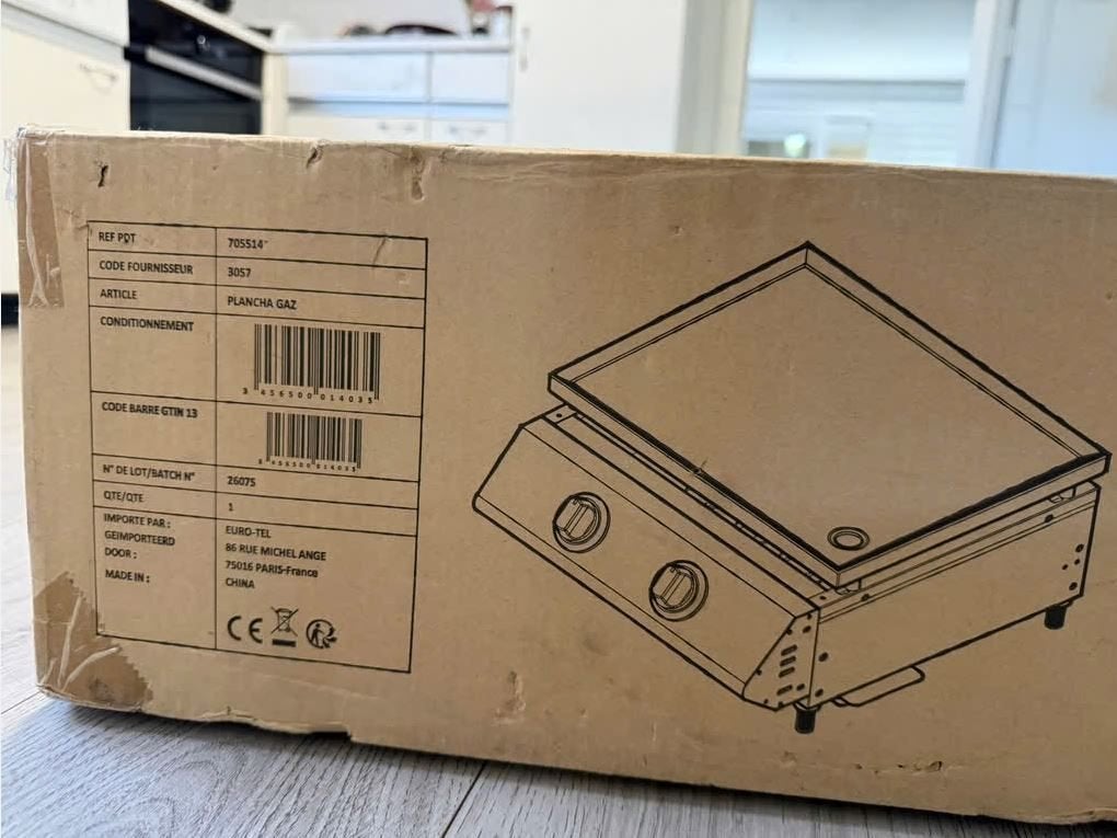 Euro-Tel Gasplancha / Gasgrill – Gloednieuw in doos, Tuin en Terras, Ophalen, Nieuw