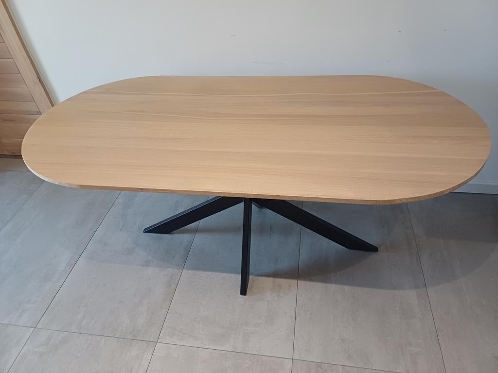 Splinternieuw eettafel, massief eik ovaal, Huis en Inrichting, Tafels | Eettafels, Ophalen, Ovaal