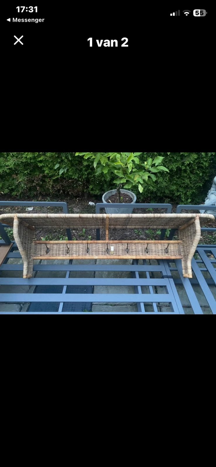 Rotan kapstok riviera maison GEZOCHT, Tuin en Terras, Ophalen of Verzenden, Zo goed als nieuw, Rotan