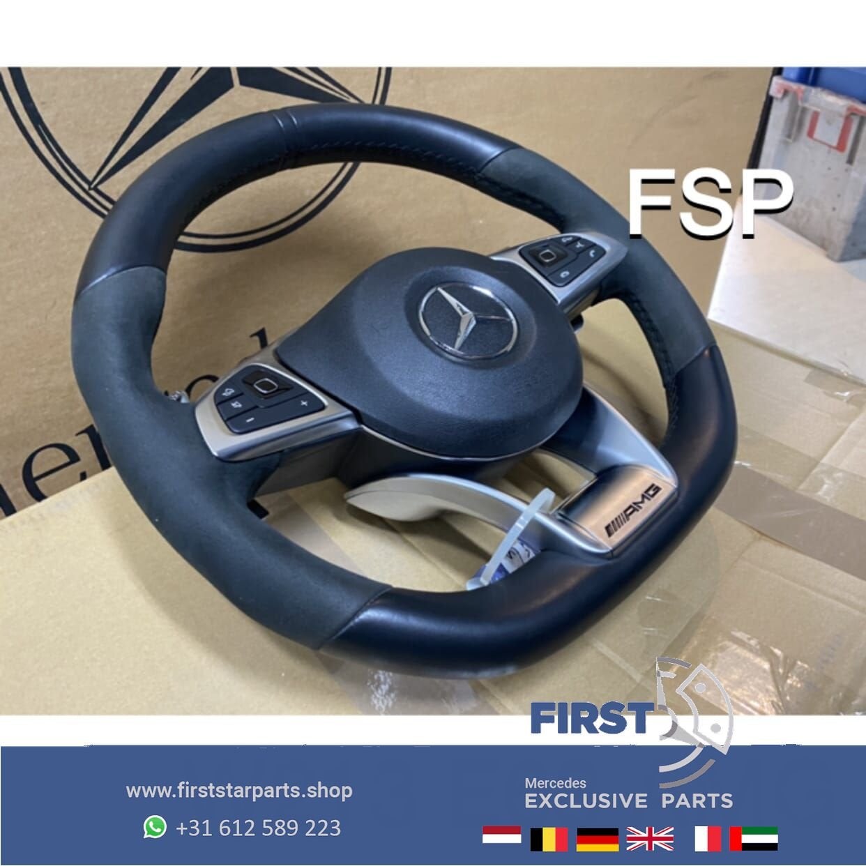 W213 E63 E63s STUURWIEL + AIRBAG E KLASSE STUUR 2016-2019 OR, Gebruikt, -, Ophalen of Verzenden, -