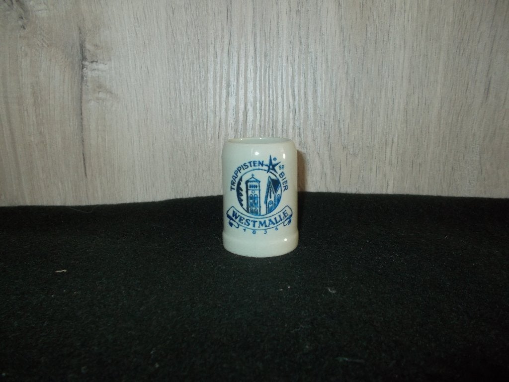 WESTMALLE Trappist-bier - mini bierpotje Expo58 - 5,3cm - 12, Verzamelen, Ophalen, Gebruikt, Pul(len), Overige merken
