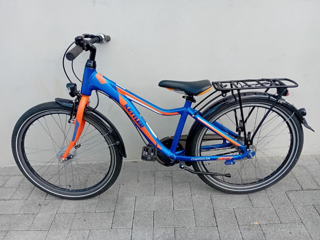 Kinderfiets Kettler Grinder 24inch 7speed NIEUWPRIJS 449€🚴‍, Ophalen, V-brakes, Aluminium, Zo goed als nieuw