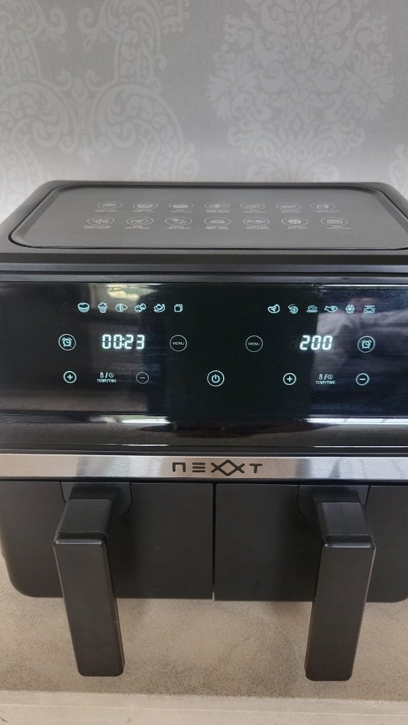 NEXXT Dubbele Airfryer 8L – 2x 4L – 2200W – Dual Basket, Ophalen of Verzenden, Nieuw, Airfryer XXL, 1500 gram of meer