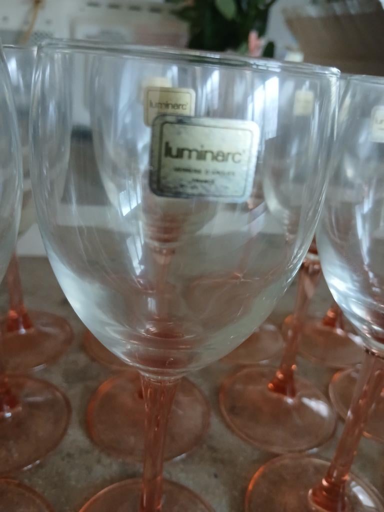 vintage Luminarc France wijnglazen, Antiquités & Art, Antiquités | Verre & Cristal, Enlèvement