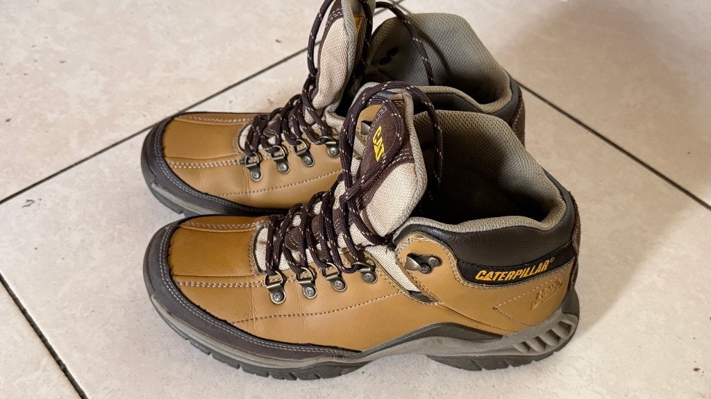 Caterpillar schoenen maat 41, Enlèvement ou Envoi, Chaussures de travail, Comme neuf, Brun