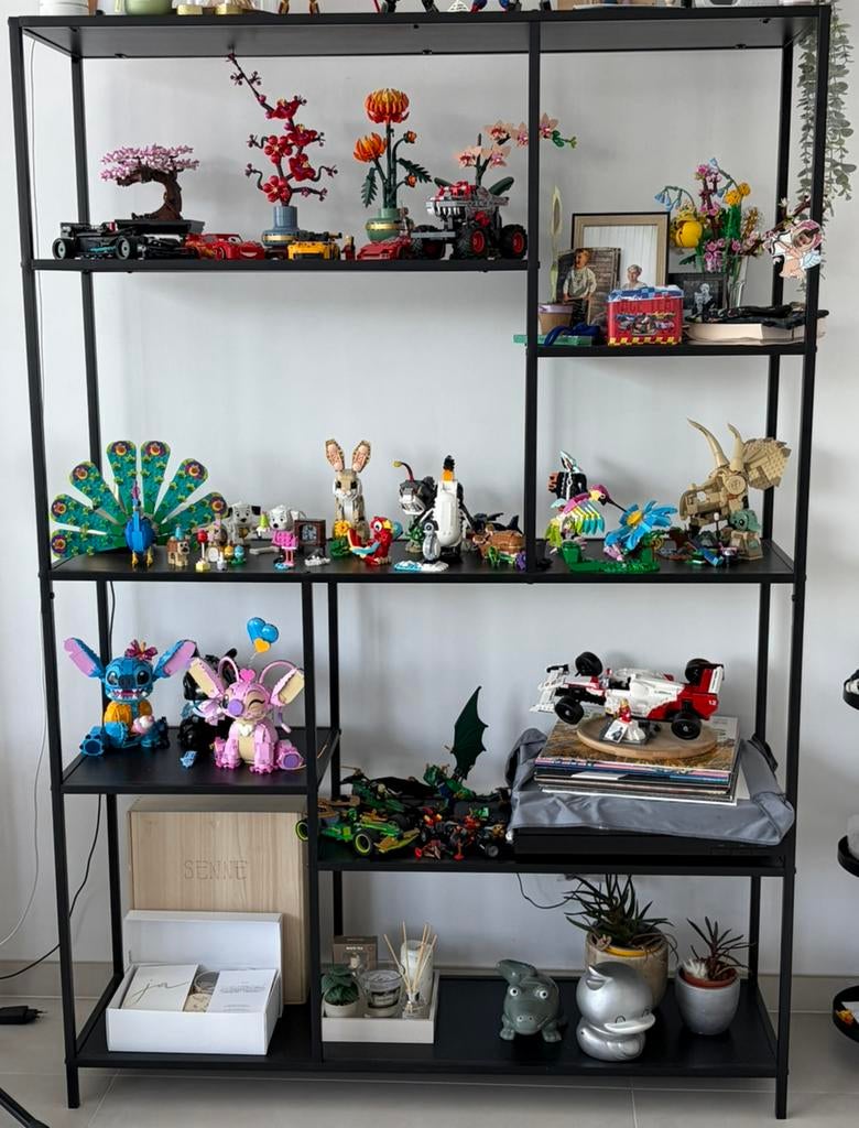 Assymmetrische metalen / houten wandkast, Huis en Inrichting, Kasten | Boekenkasten, Zo goed als nieuw, 100 tot 150 cm, 150 tot 200 cm