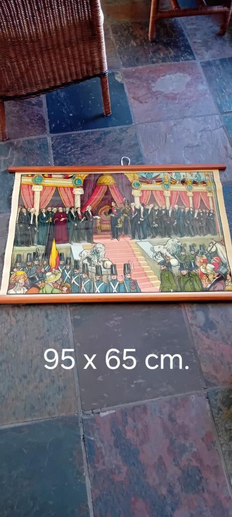 Oude geschiedkundige schoolkaart, Antiek en Kunst, Ophalen of Verzenden