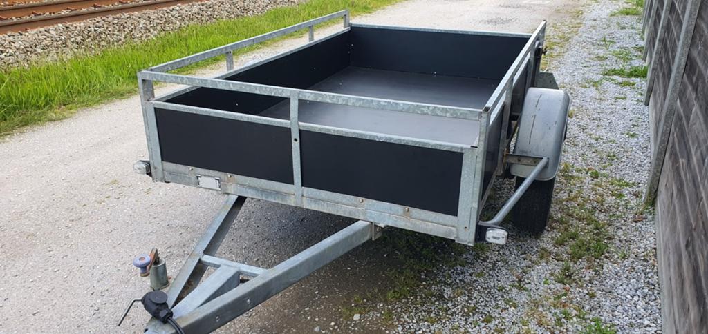 Aanhangwagen enkel as 200 x 130, Ophalen