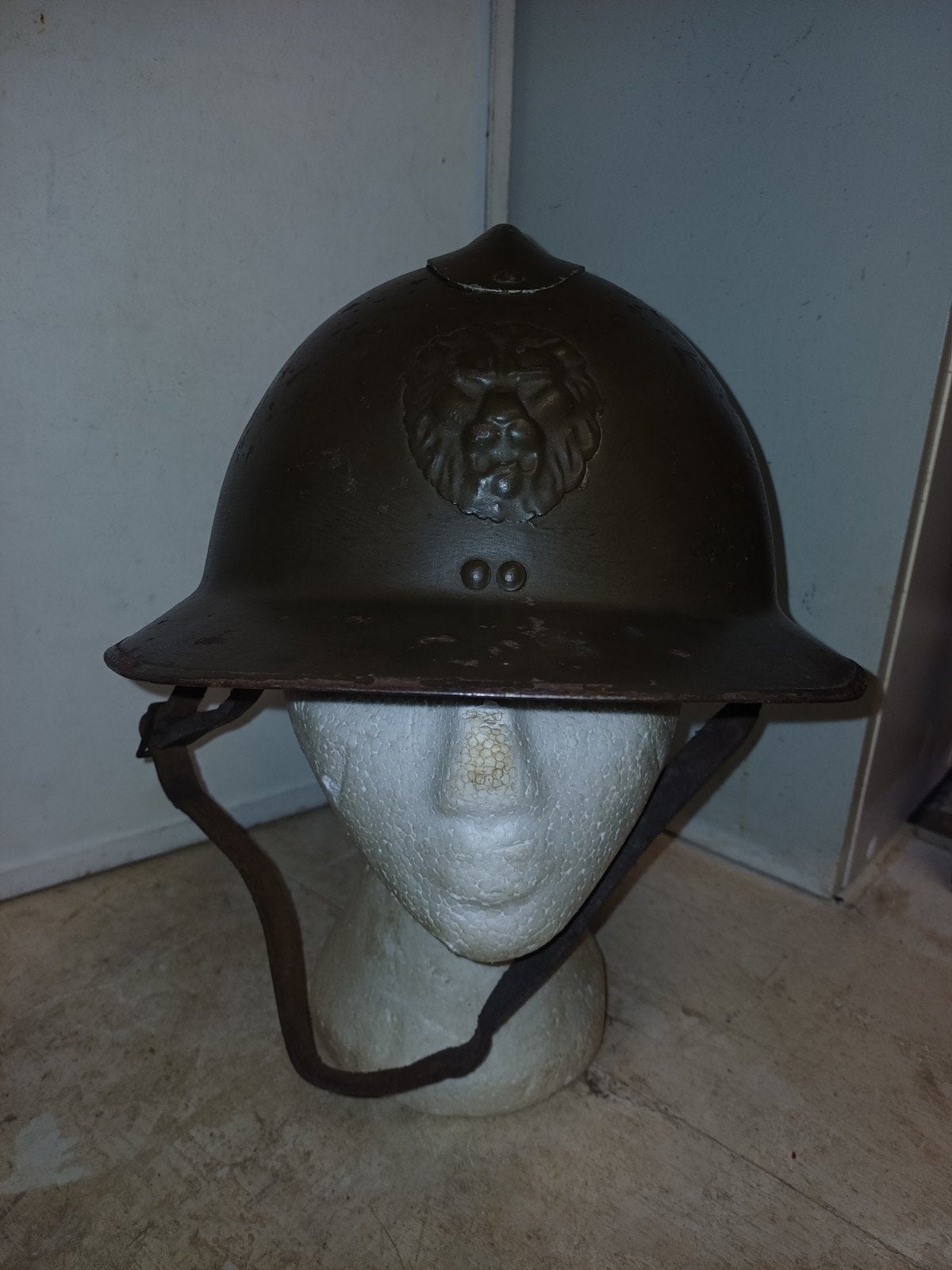 ww2 casque belge matricule !!, Collections, Enlèvement ou Envoi