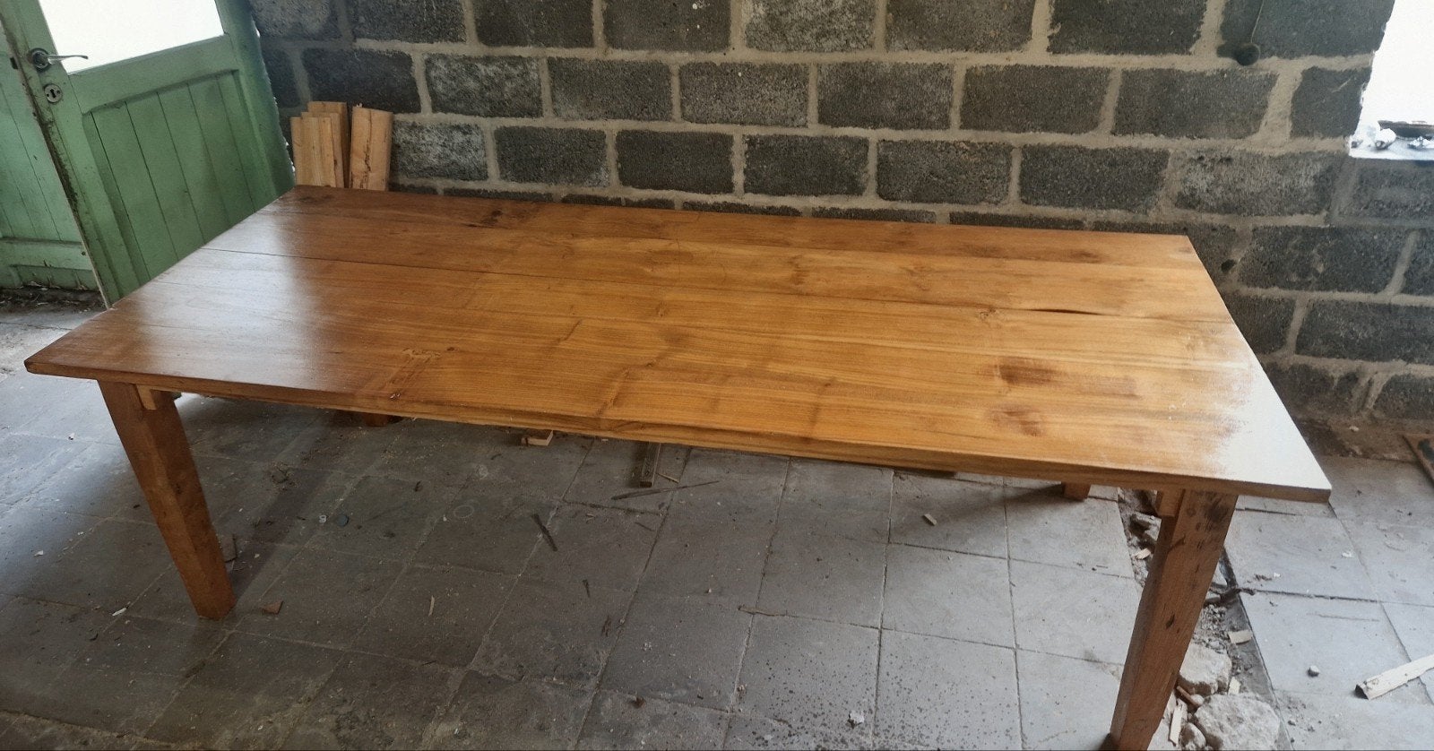 Table de monastère ancienne en chêne, Enlèvement