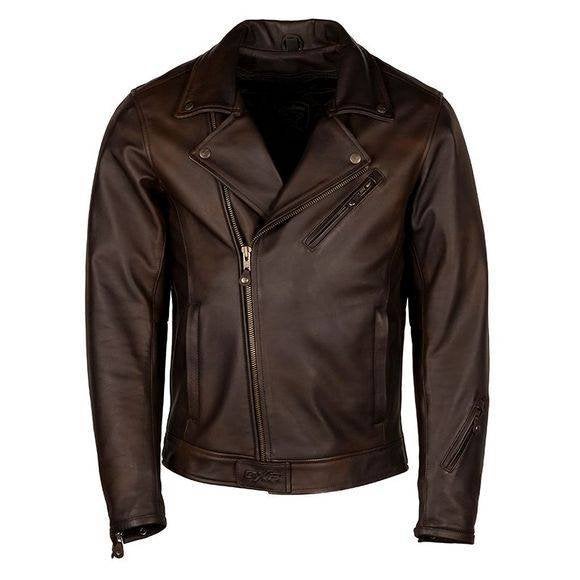 Dexter (DXR) bruine ledere motorjas, Motos, Enlèvement ou Envoi, Dexter (DXR), Manteau | cuir, Neuf, sans ticket