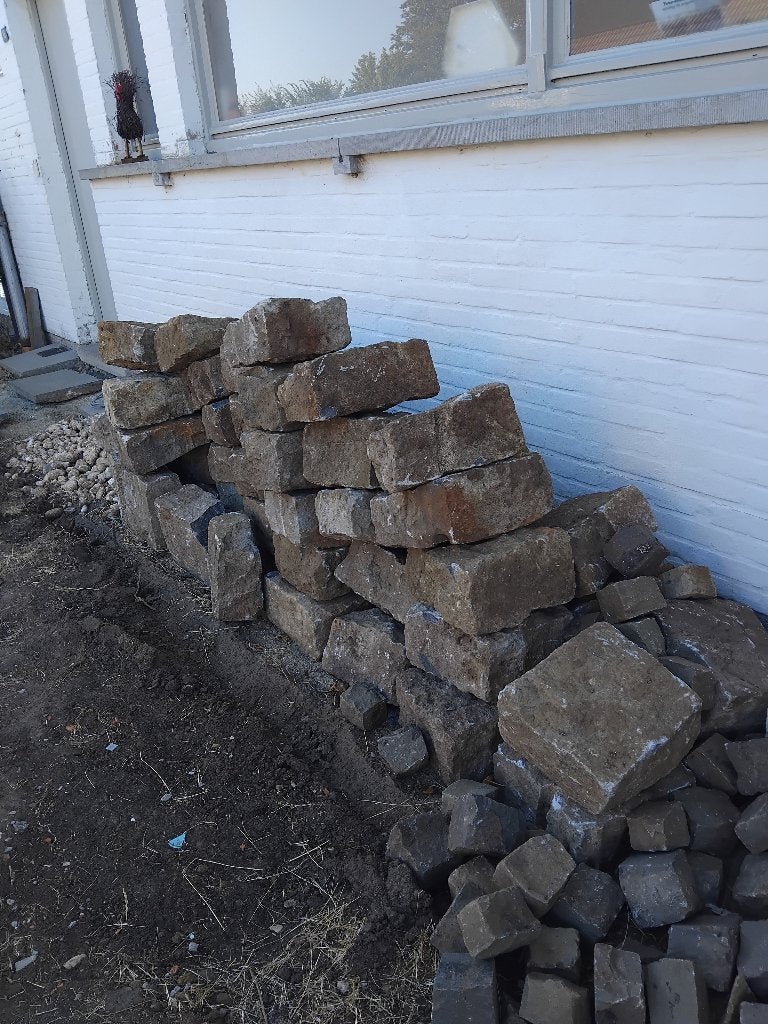Grote siersteen, Tuin en Terras, Grind, Keien en Split, Ophalen, Gebruikt, Grijs, Kei