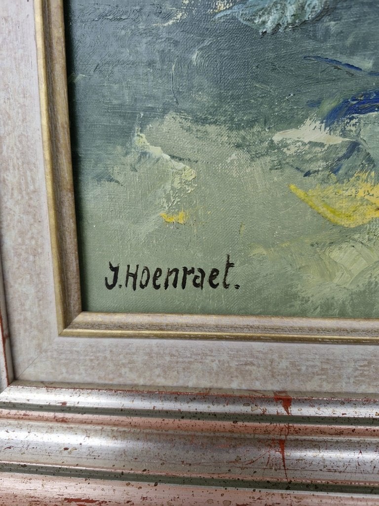 schilderij, Enlèvement, Signé, Fleurs