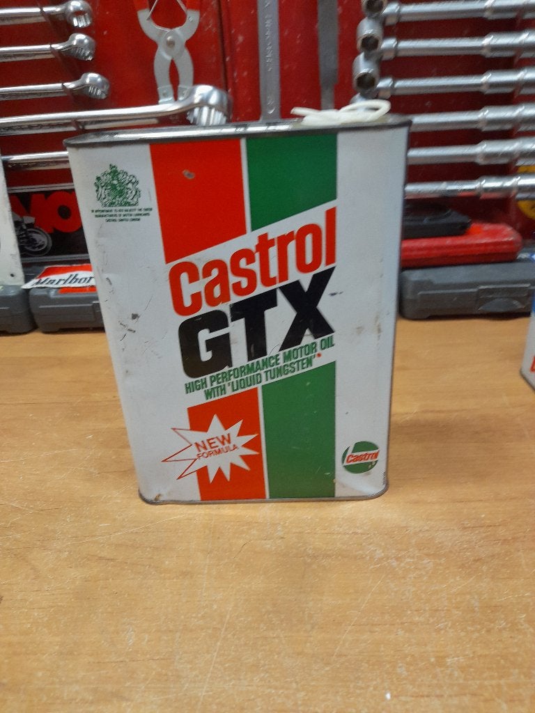Oude lege oliekan Castrol Gtx New Formula, Verzenden, Gebruikt, Overige typen