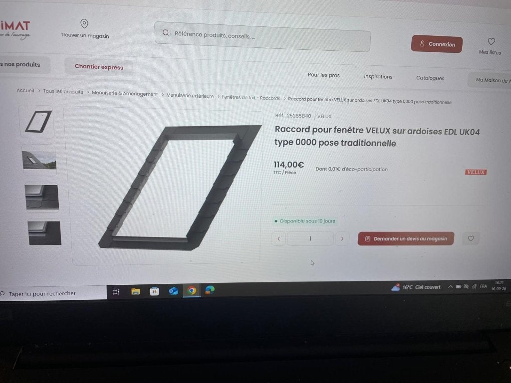 fenêtre de toit Velux, Neuf, Double vitrage, 120 à 160 cm, Enlèvement