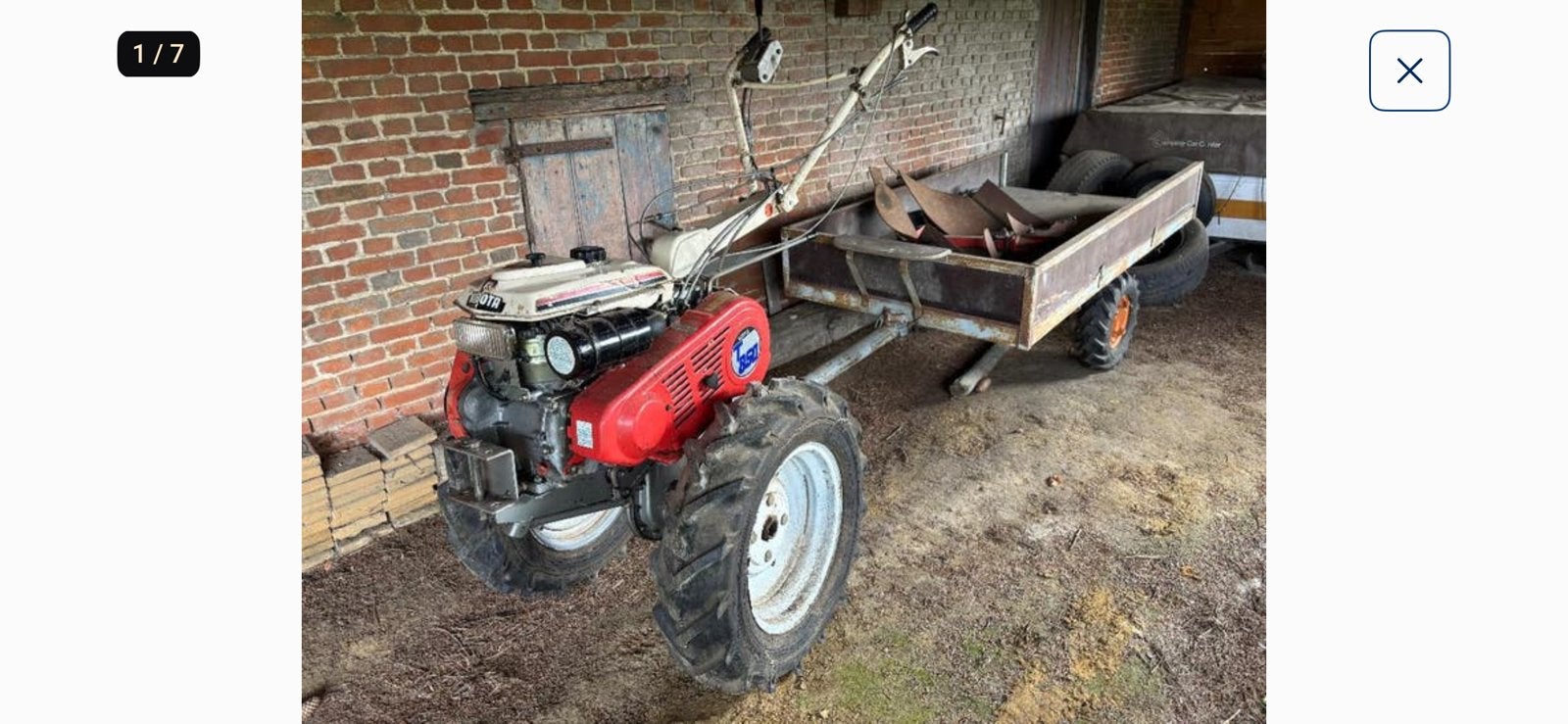 Kubota goldini motoculteur ploeg frees kipwagen klepelmaaier, Enlèvement, Comme neuf