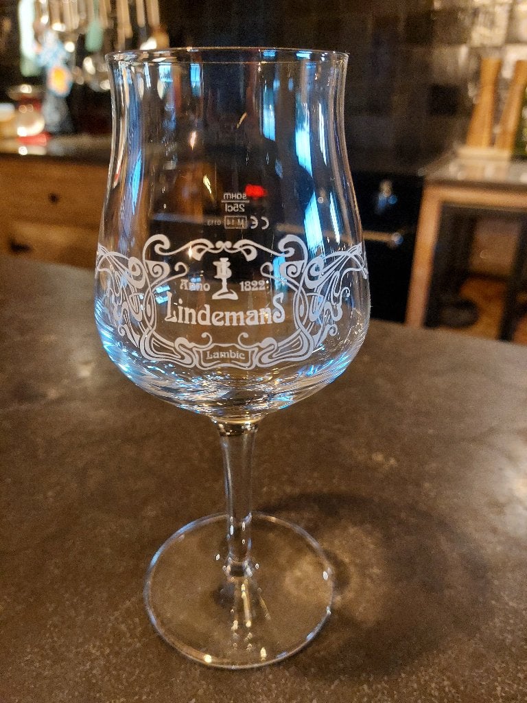 Lindemans Kriek bierglas, 25cl, 4 stuks, Verzamelen, Ophalen, Nieuw, Bierglas