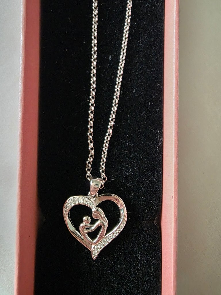 Chaîne et pendentif en argent « Mère et enfant », Handtassen en Accessoires, Ophalen, Nieuw, Zilver, Zilver