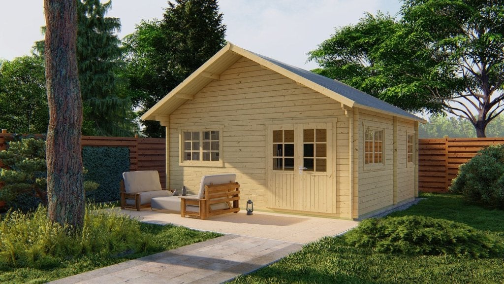 Blokhut - Tuinhuis Big Llanes | 44 mm | onbehandeld, Verzenden, Nieuw