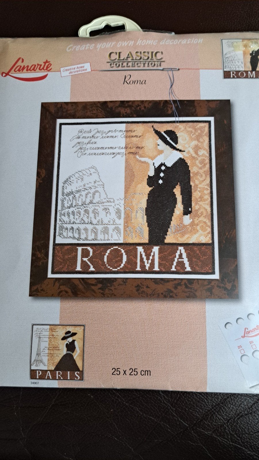 Nieuw Lanarte Borduurpakket Roma 25 x 25 cm, Ophalen of Verzenden, Nieuw, Handborduren, Borduurpakket