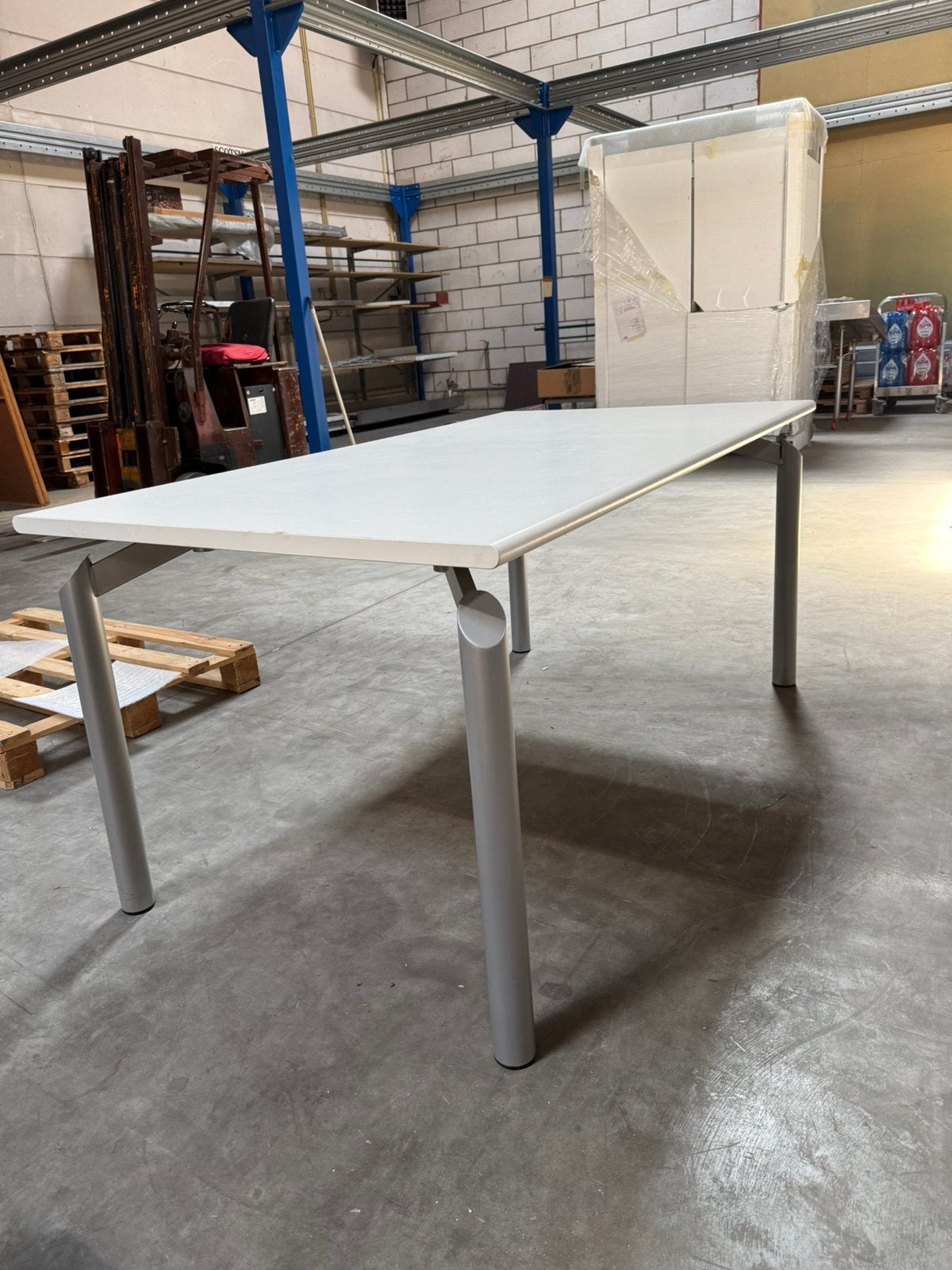 Keuken/eettafel 160x90 mdf wit, Huis en Inrichting, Tafels | Eettafels, Ophalen, Kunststof, 50 tot 100 cm, Zo goed als nieuw