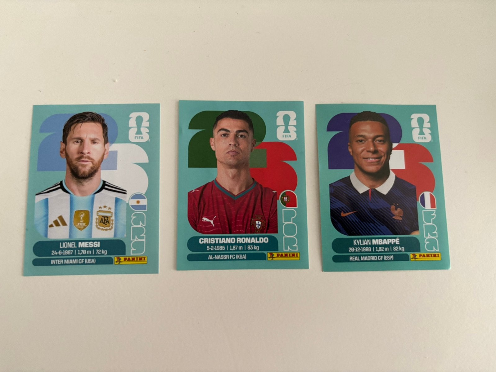 Messi Ronaldo Mbappe WK26 panini cards, Tickets & Billets, Sport | Football