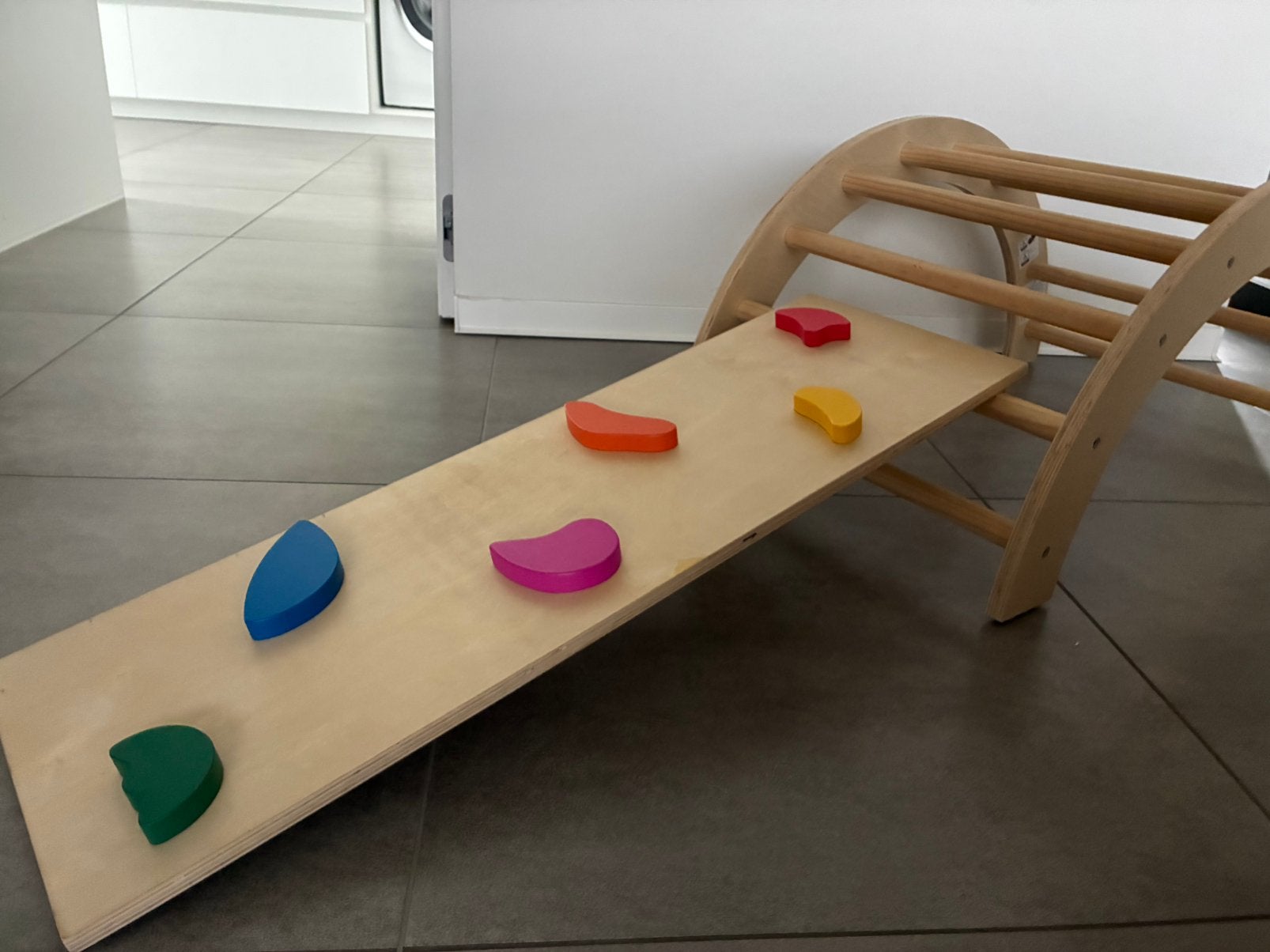 Houten klimboog met plank, Ophalen, Zo goed als nieuw