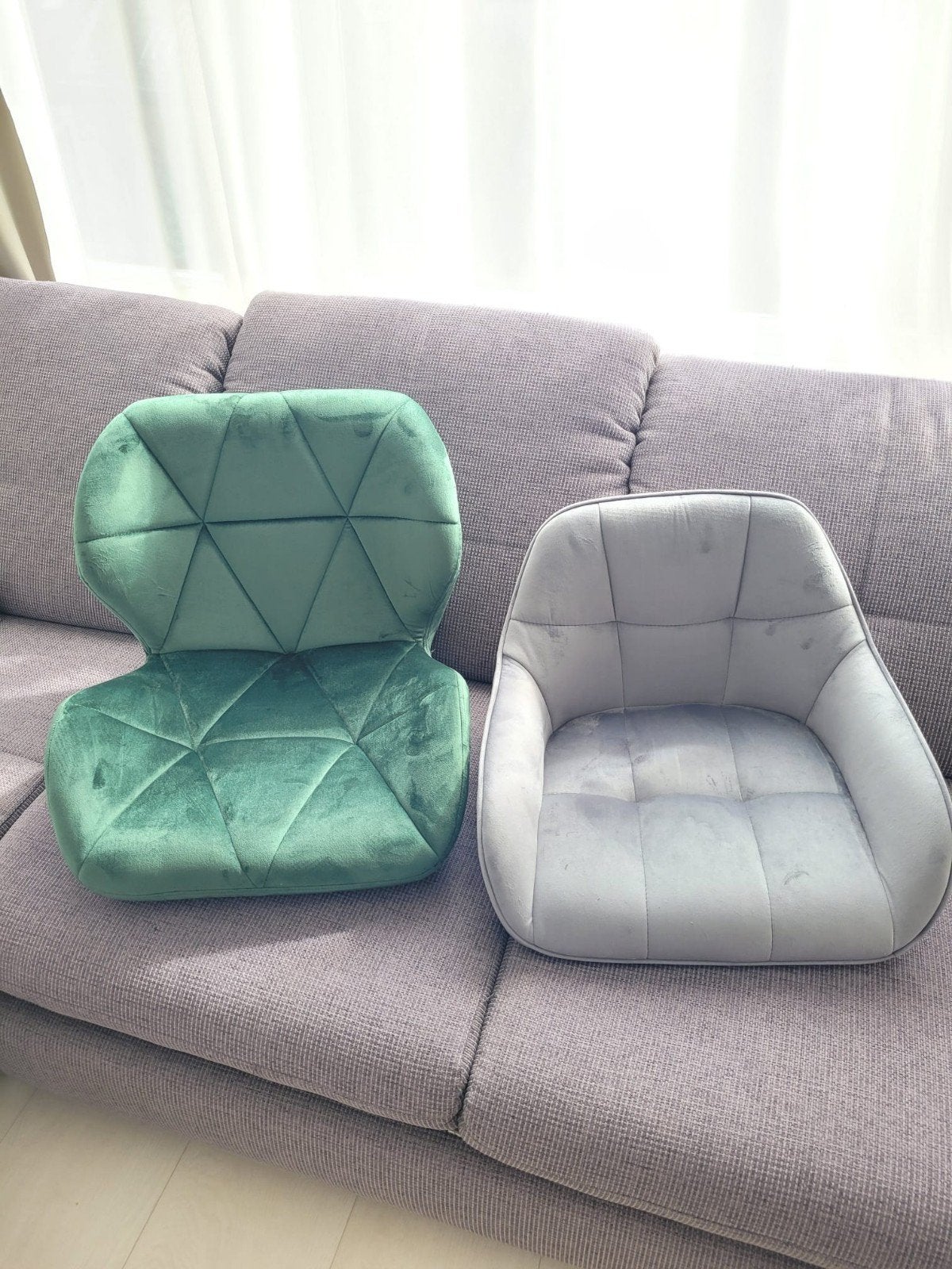 deux sièges Gris/vert, Maison & Meubles, Enlèvement ou Envoi