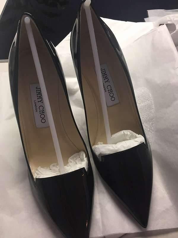 Jimmy Choo Alia pumps, maat 37,5, lakleer, Kleding | Dames, Schoenen, Pumps, Verzenden, Zwart, Nieuw