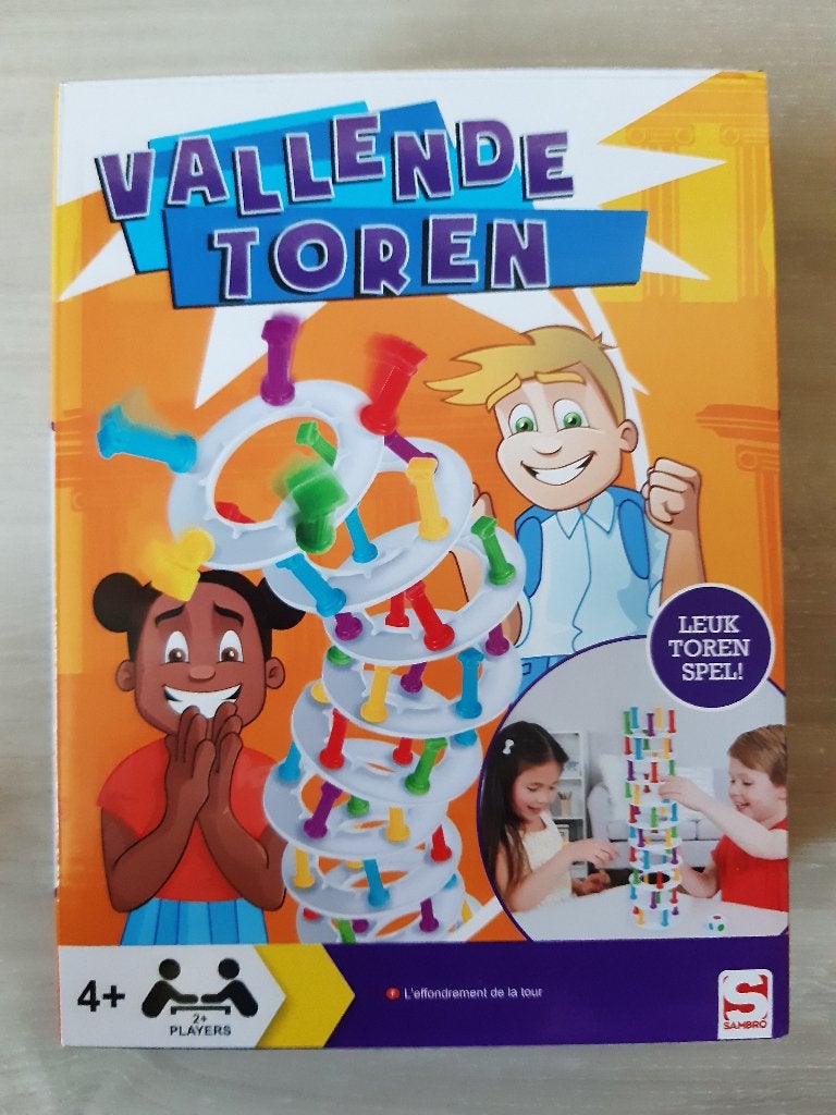 Kinderspel Vallende toren, Kinderen en Baby's, Ophalen of Verzenden, Zo goed als nieuw, Jongen of Meisje