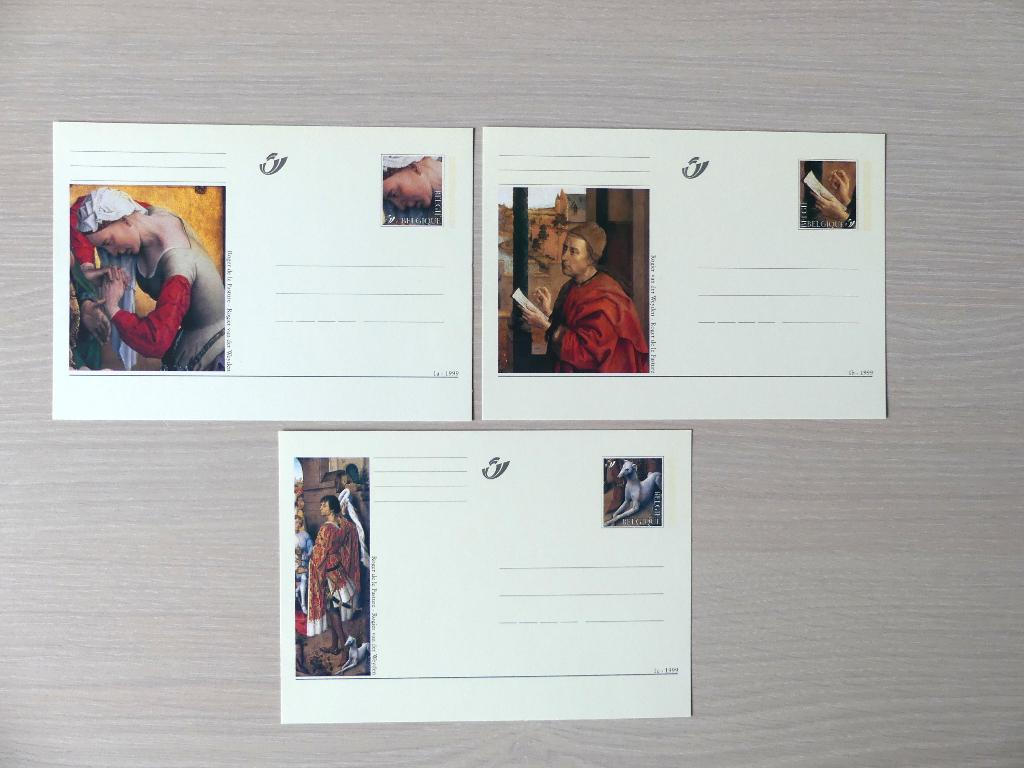1999 - BK68/BK70 :  3  briefkaarten Rogier Van der Weyden, Ophalen of Verzenden, Postfris