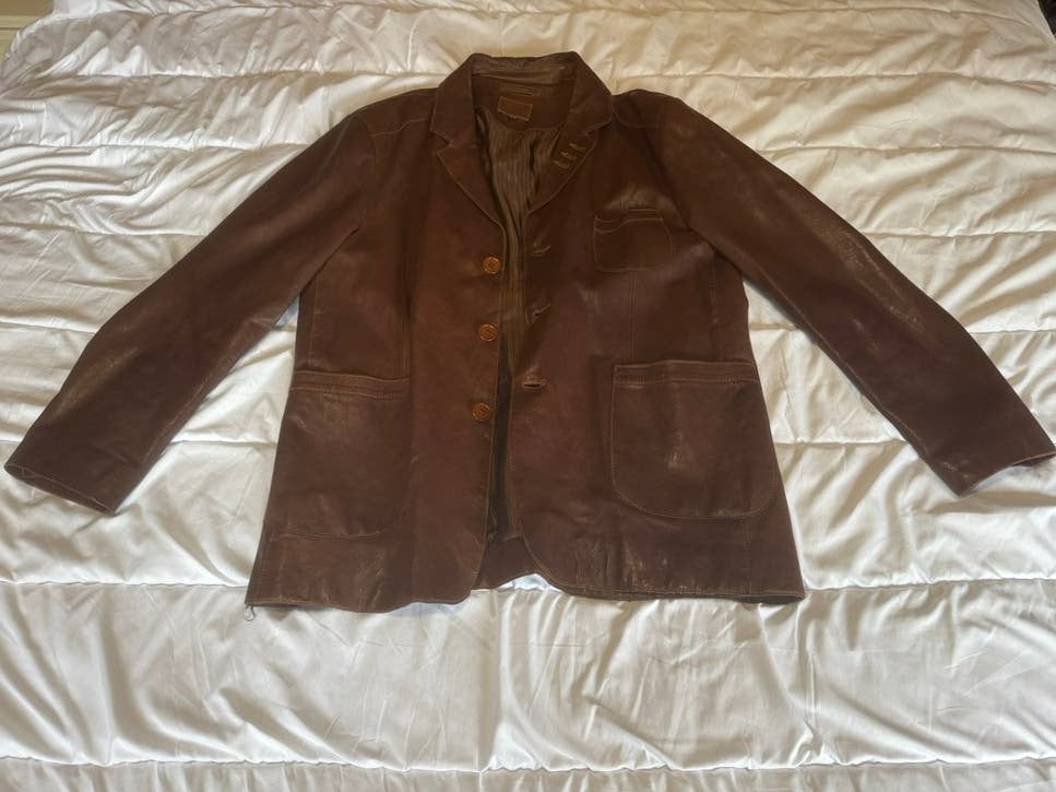Leder jas nooit gedragen 50€ of bieden, Ophalen of Verzenden, Zo goed als nieuw