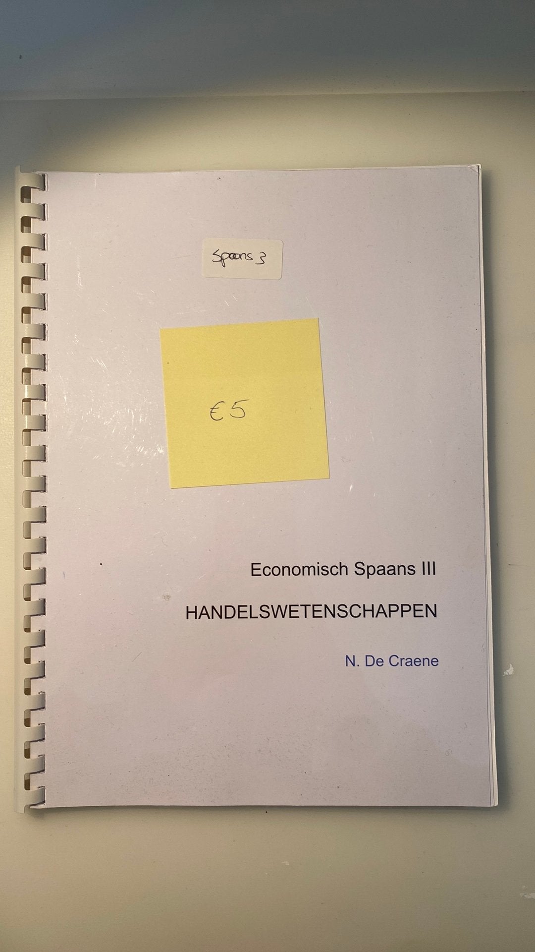 SPAANS 3 CURSUS HANDELSWETENSCHAPPEN, Boeken, Ophalen, Zo goed als nieuw