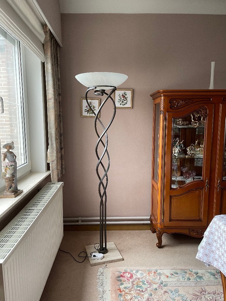 Staande lamp, Maison & Meubles, Lampes | Lampadaires, Enlèvement, Comme neuf, Verre