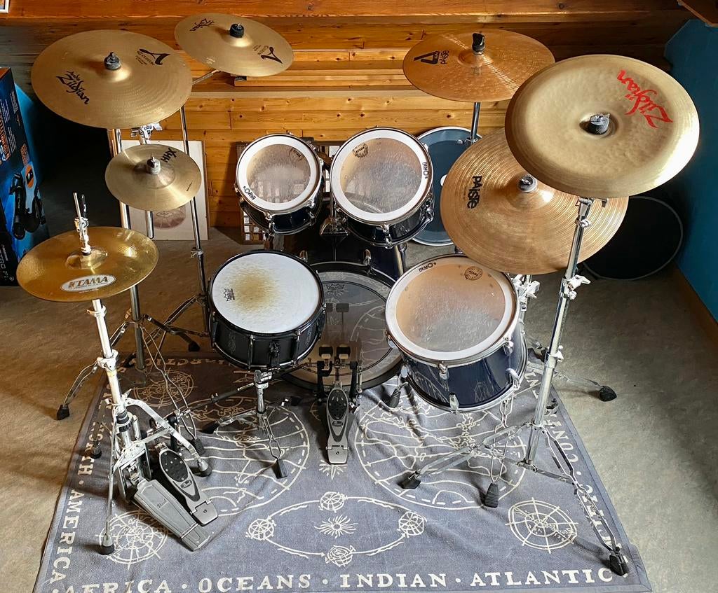 TAMA Swingstar + Zildjian, Paiste, Sabian, Pearl, Musique & Instruments, Batteries & Percussions, Enlèvement, Utilisé, Tama