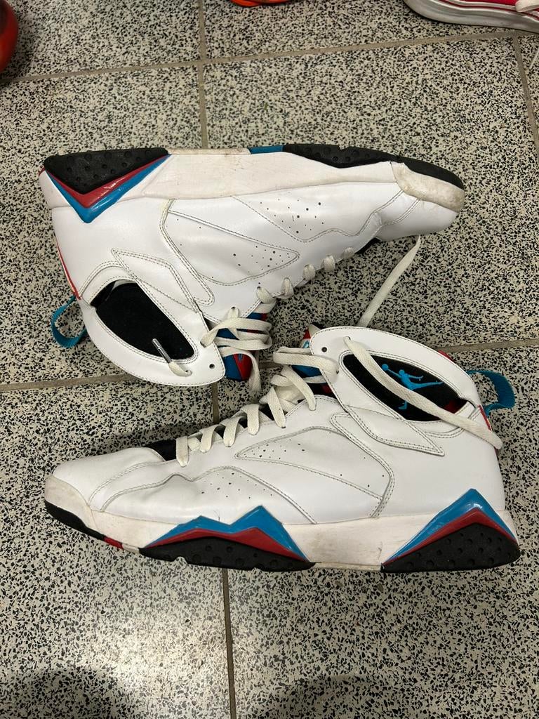 Air Jordan 7 Retro - Taille 47,5 - Usée- Semelles manquantes, Enlèvement ou Envoi, Utilisé, Chaussures
