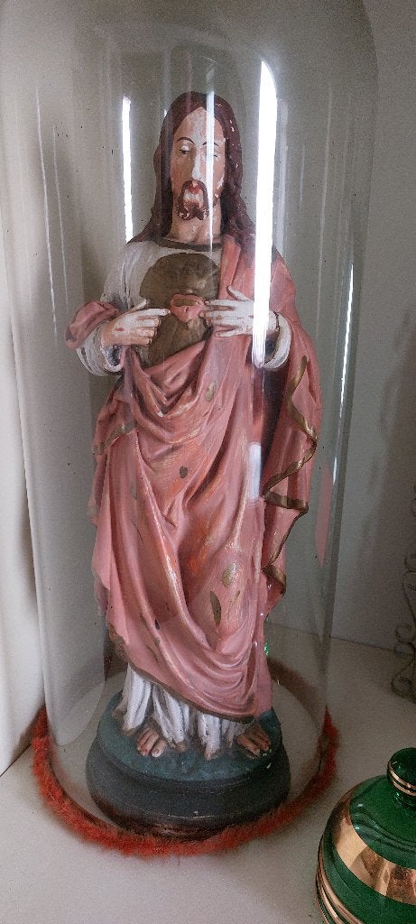 Jesusbeeld, Ophalen, Gips, Rood, 20 - 50 cm