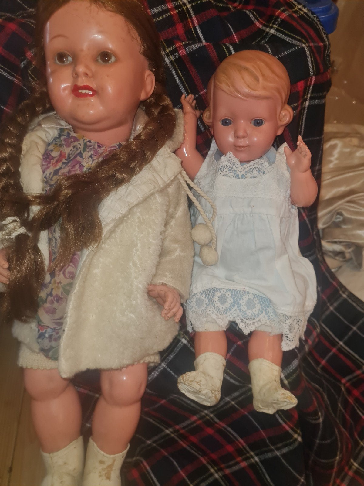 2 leuke vintage poppen, Ophalen of Verzenden